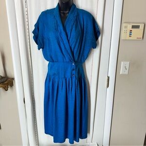 Vintage Adrianna Papell Floral Silk Dress